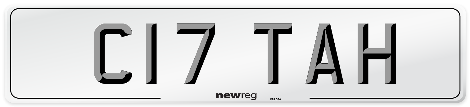 C17 TAH Front Number Plate