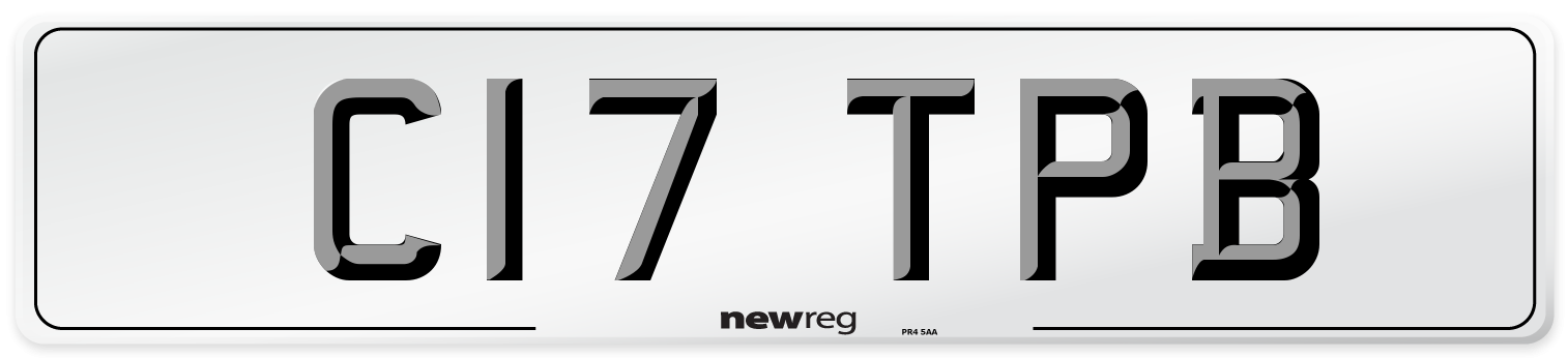 C17 TPB Front Number Plate