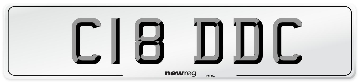 C18 DDC Front Number Plate