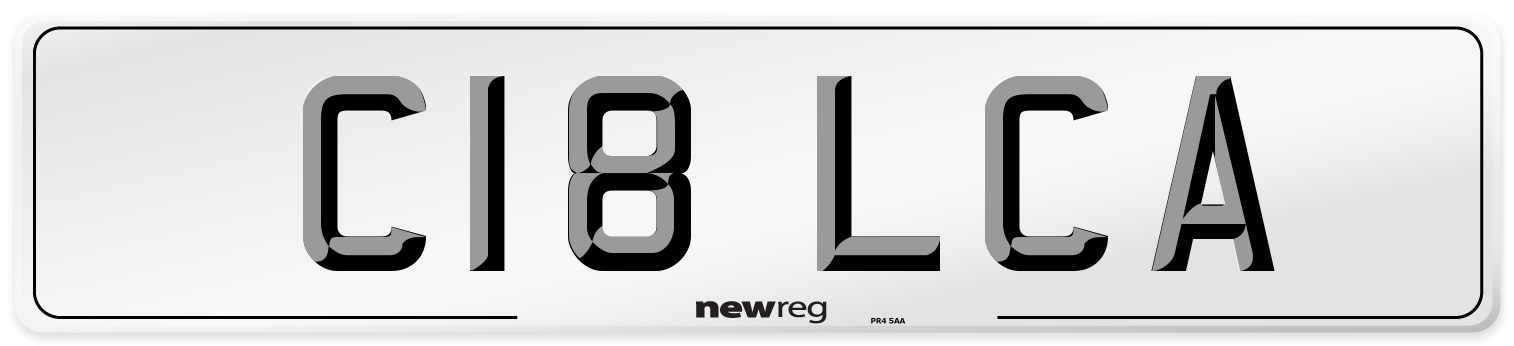 C18 LCA Front Number Plate
