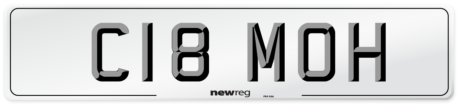 C18 MOH Front Number Plate