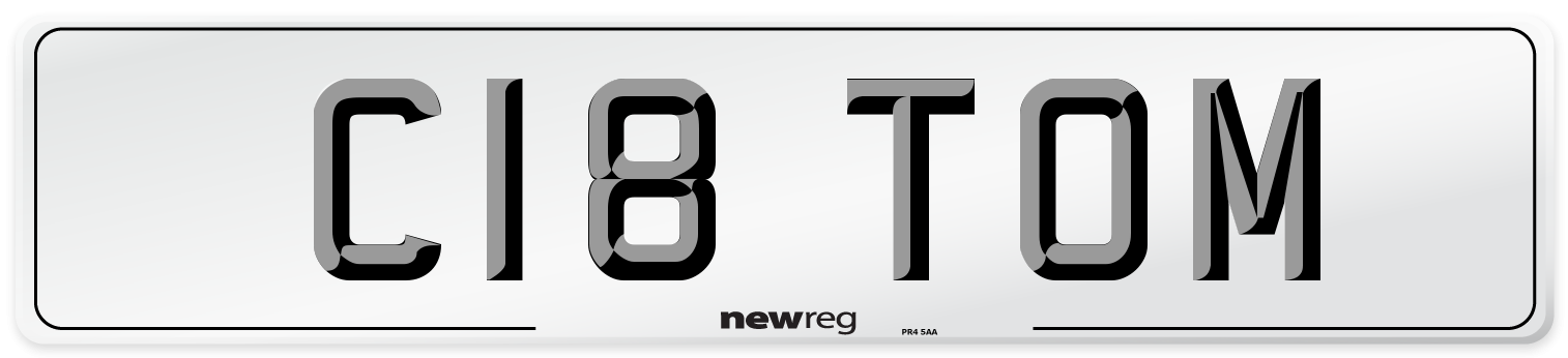 C18 TOM Front Number Plate