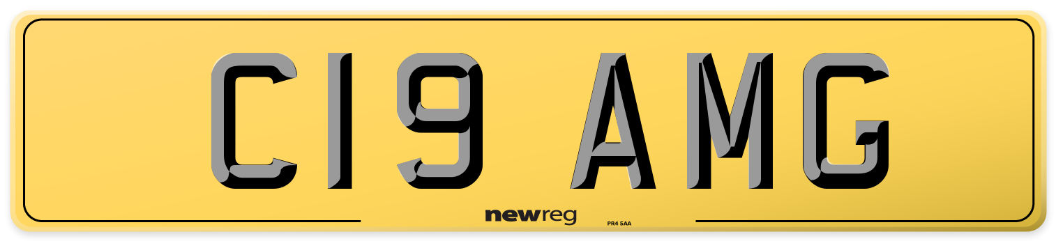 C19 AMG Rear Number Plate