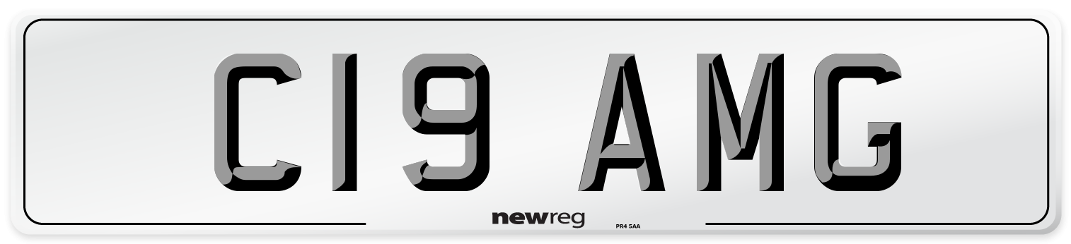 C19 AMG Front Number Plate