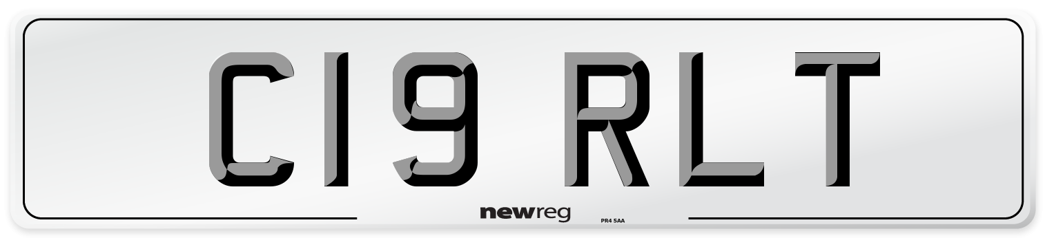 C19 RLT Front Number Plate