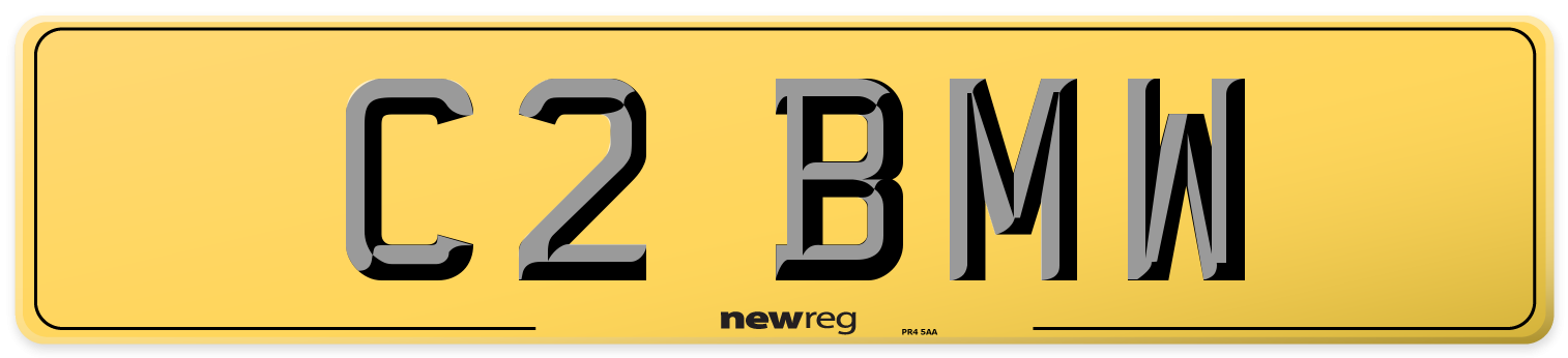 C2 BMW Rear Number Plate