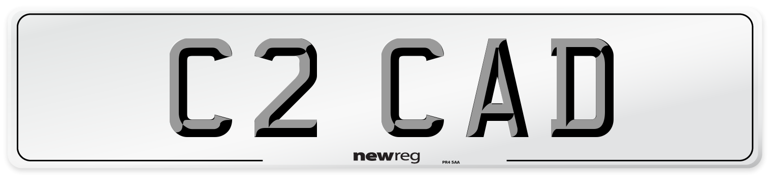 C2 CAD Front Number Plate
