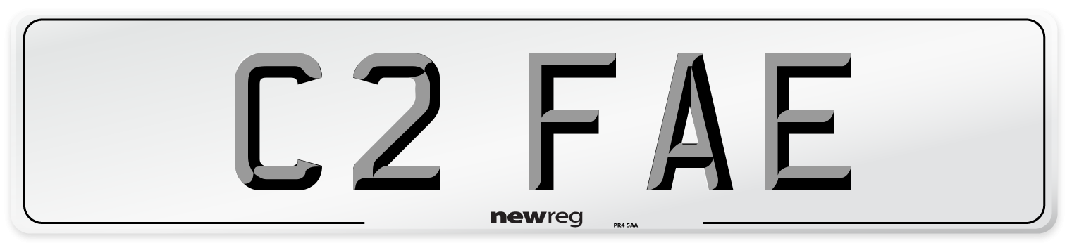C2 FAE Front Number Plate