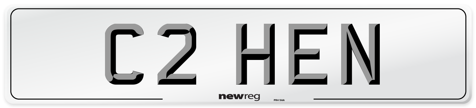 C2 HEN Front Number Plate