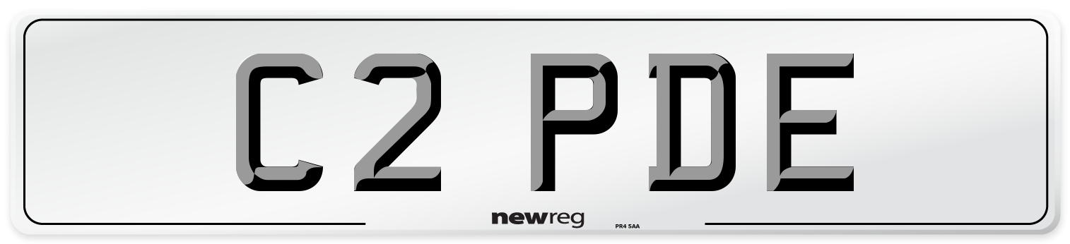 C2 PDE Front Number Plate
