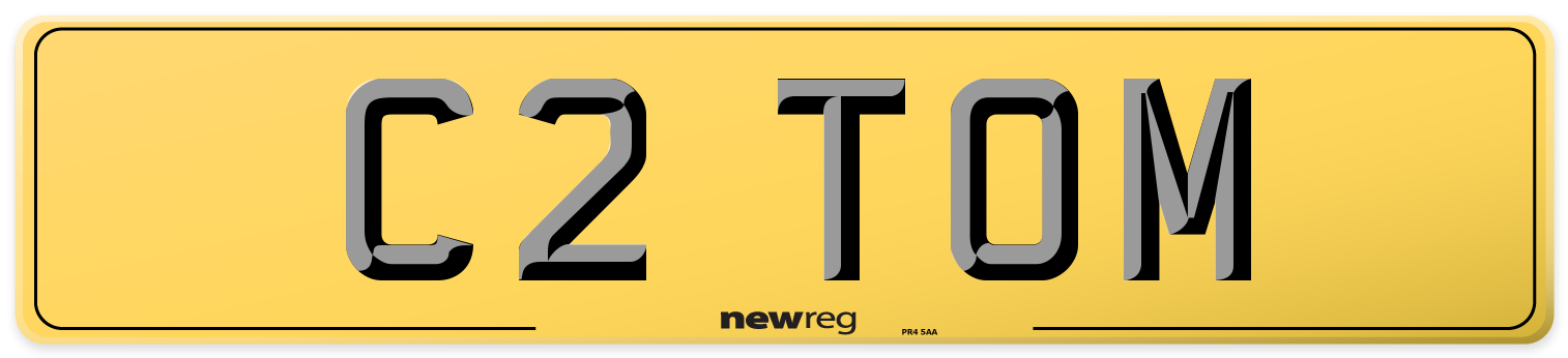 C2 TOM Rear Number Plate