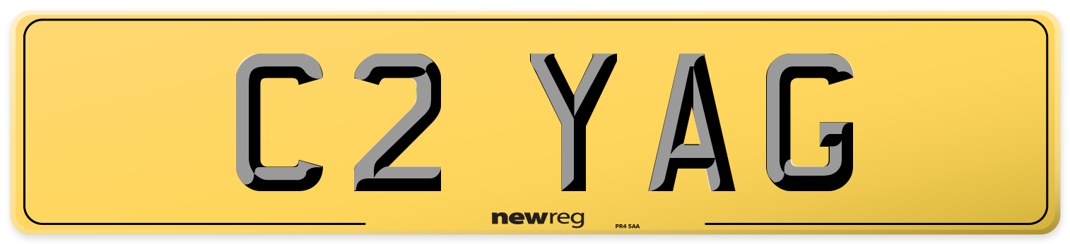 C2 YAG Rear Number Plate