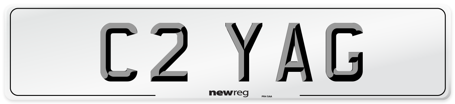 C2 YAG Front Number Plate