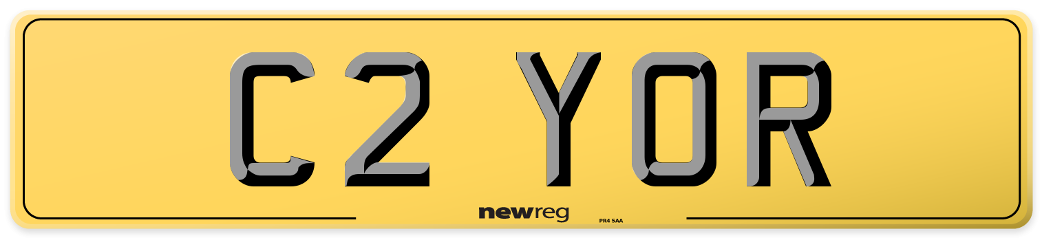 C2 YOR Rear Number Plate