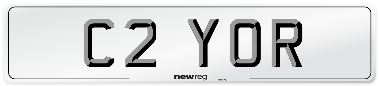 C2 YOR Front Number Plate