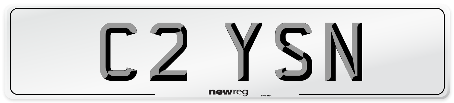 C2 YSN Front Number Plate