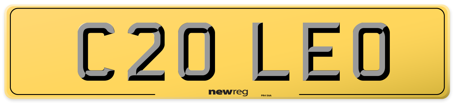C20 LEO Rear Number Plate