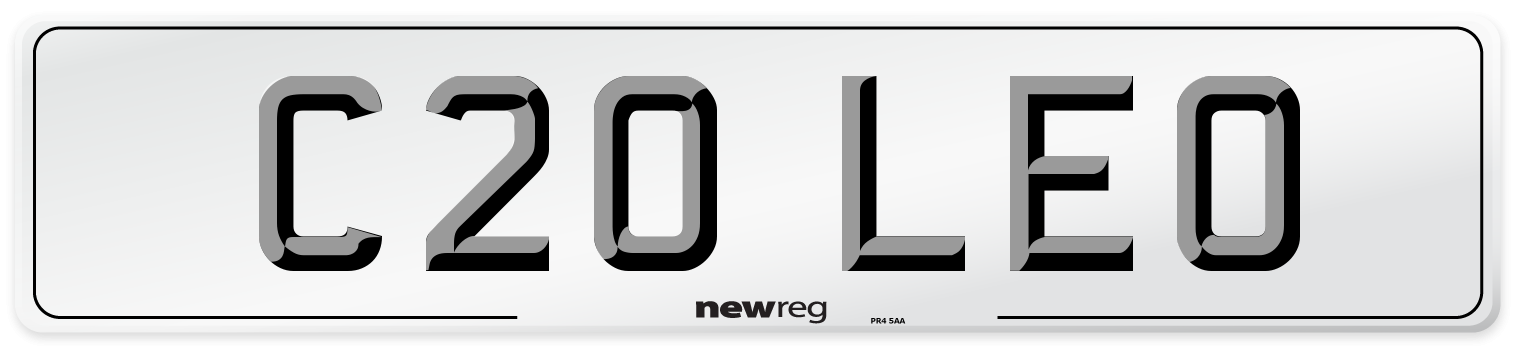 C20 LEO Front Number Plate