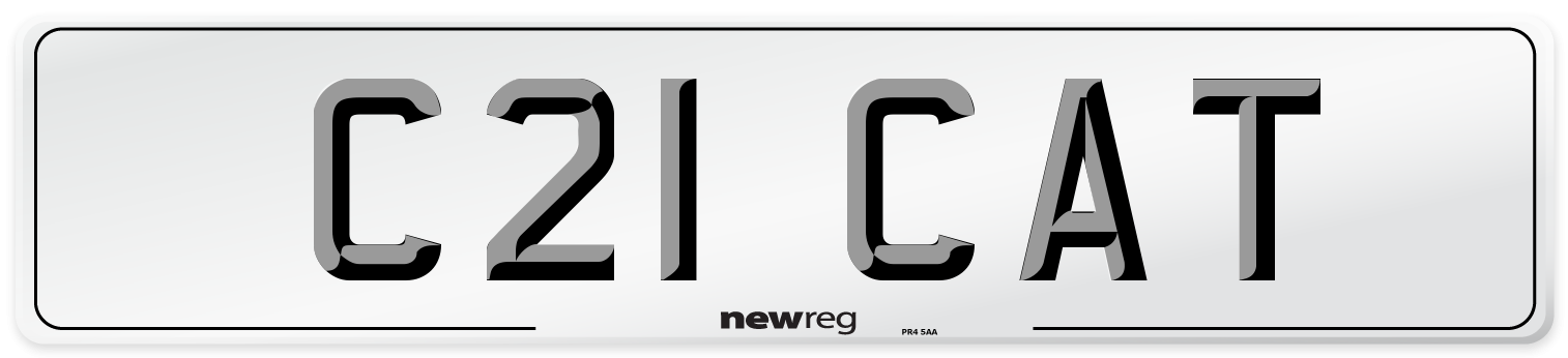 C21 CAT Front Number Plate