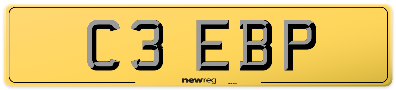 C3 EBP Rear Number Plate