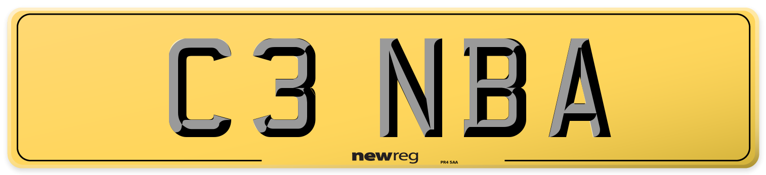 C3 NBA Rear Number Plate