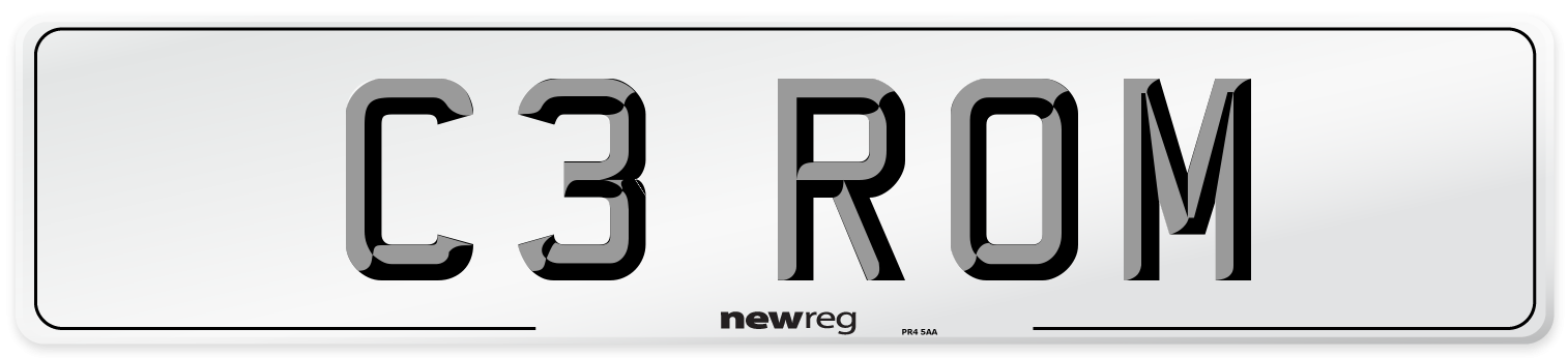 C3 ROM Front Number Plate