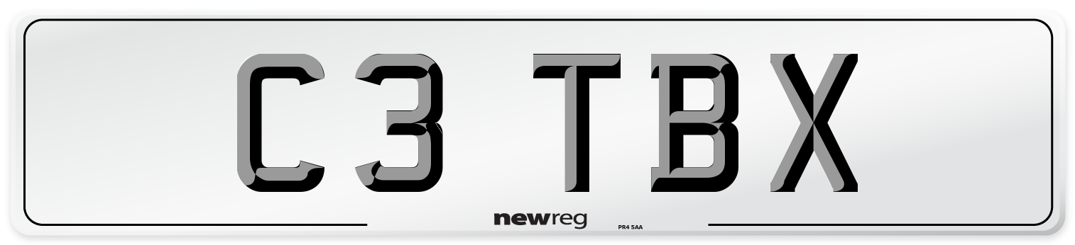 C3 TBX Front Number Plate