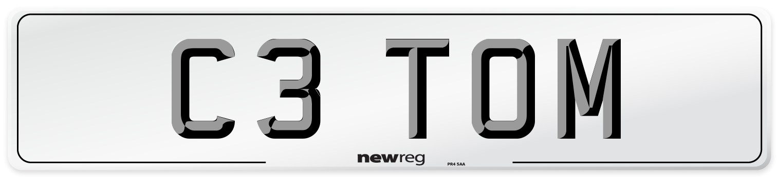 C3 TOM Front Number Plate