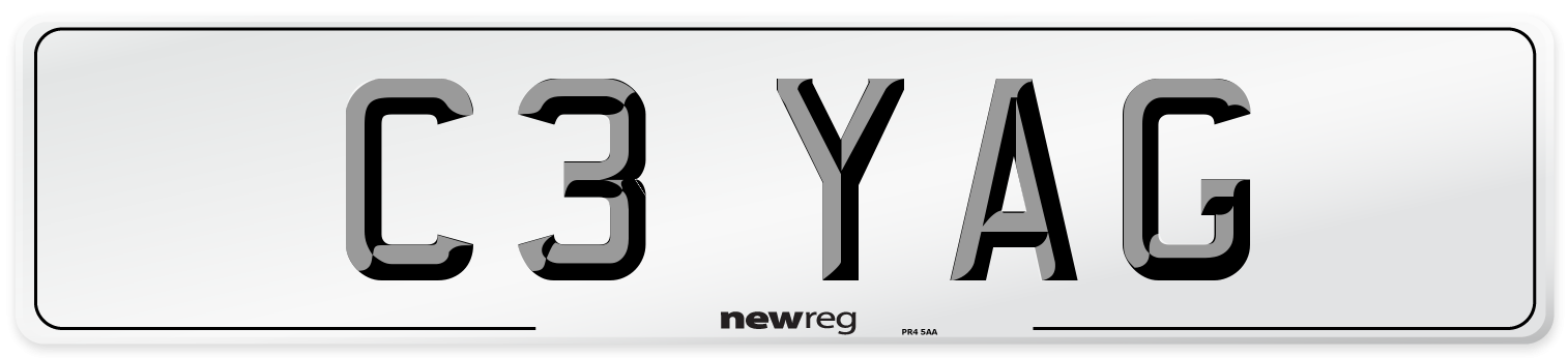 C3 YAG Front Number Plate