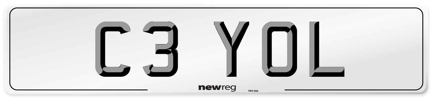 C3 YOL Front Number Plate