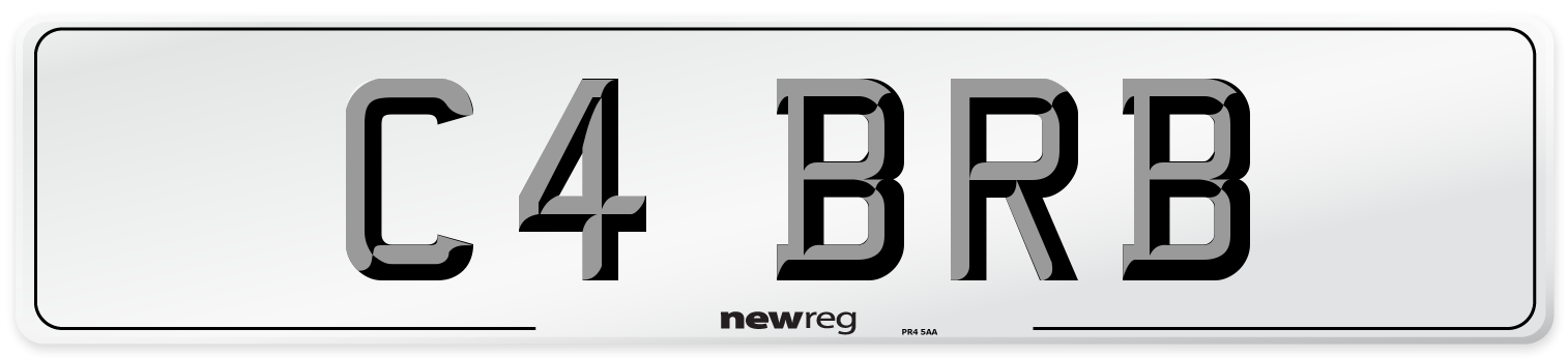 C4 BRB Front Number Plate