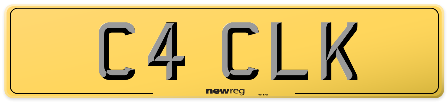 C4 CLK Rear Number Plate