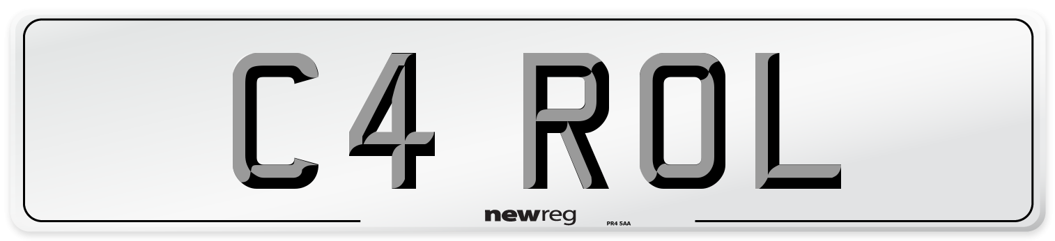 C4 ROL Front Number Plate