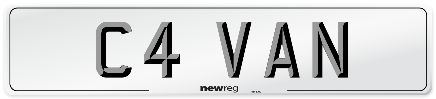 C4 VAN Front Number Plate