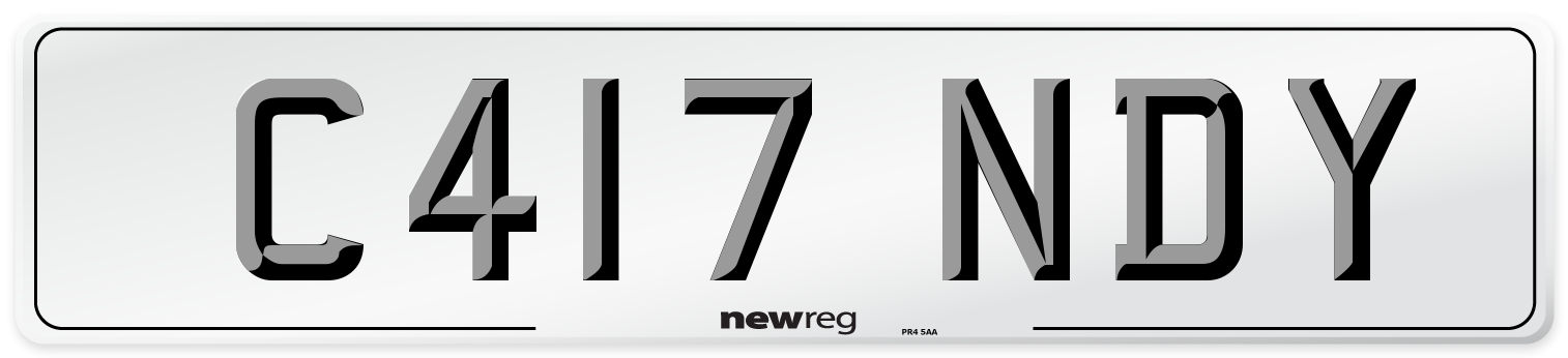 C417 NDY Front Number Plate