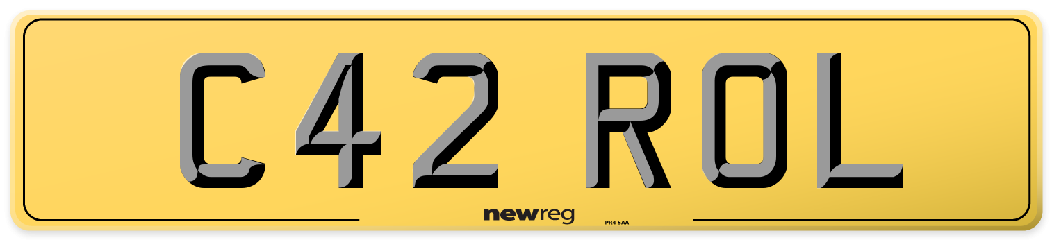 C42 ROL Rear Number Plate