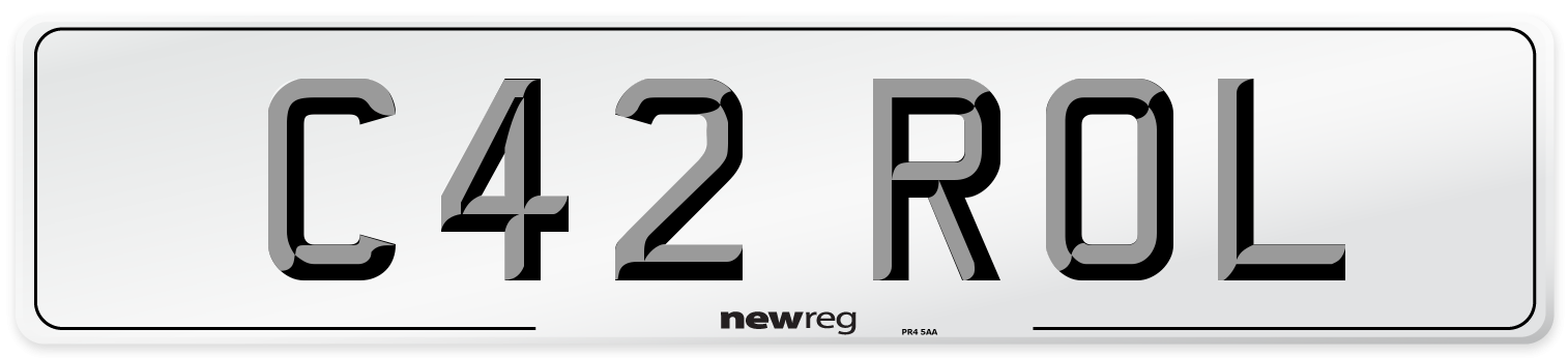 C42 ROL Front Number Plate