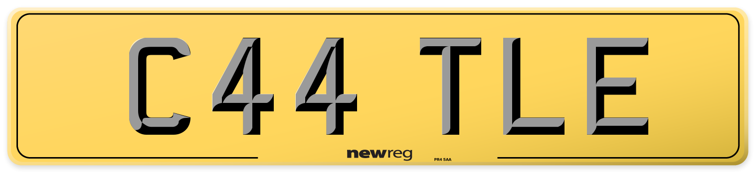 C44 TLE Rear Number Plate