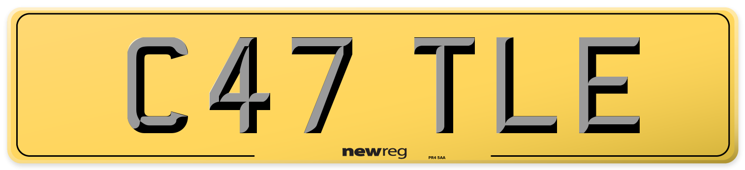 C47 TLE Rear Number Plate