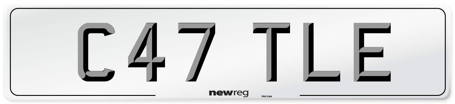 C47 TLE Front Number Plate