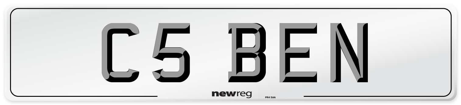 C5 BEN Front Number Plate
