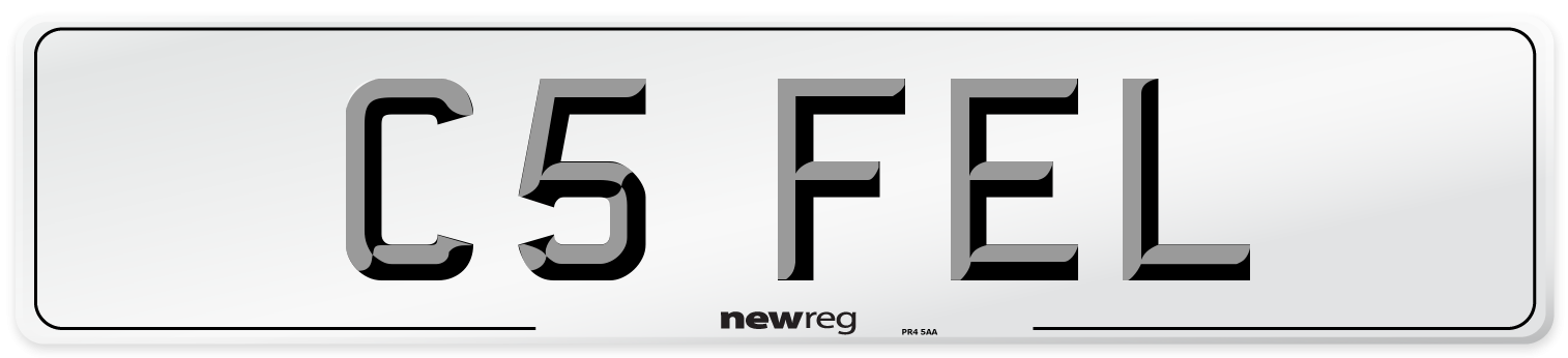 C5 FEL Front Number Plate