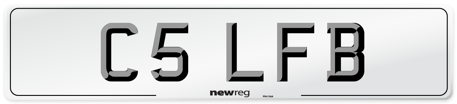 C5 LFB Front Number Plate