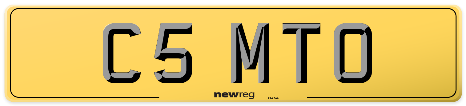 C5 MTO Rear Number Plate