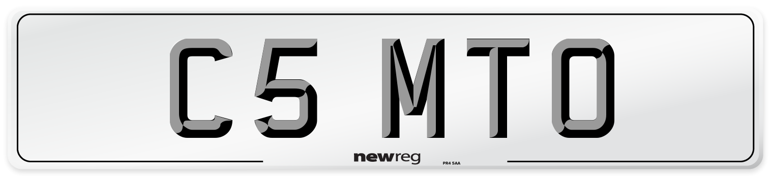 C5 MTO Front Number Plate