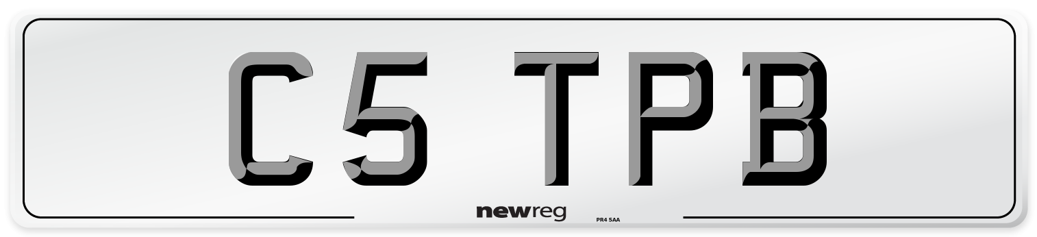 C5 TPB Front Number Plate