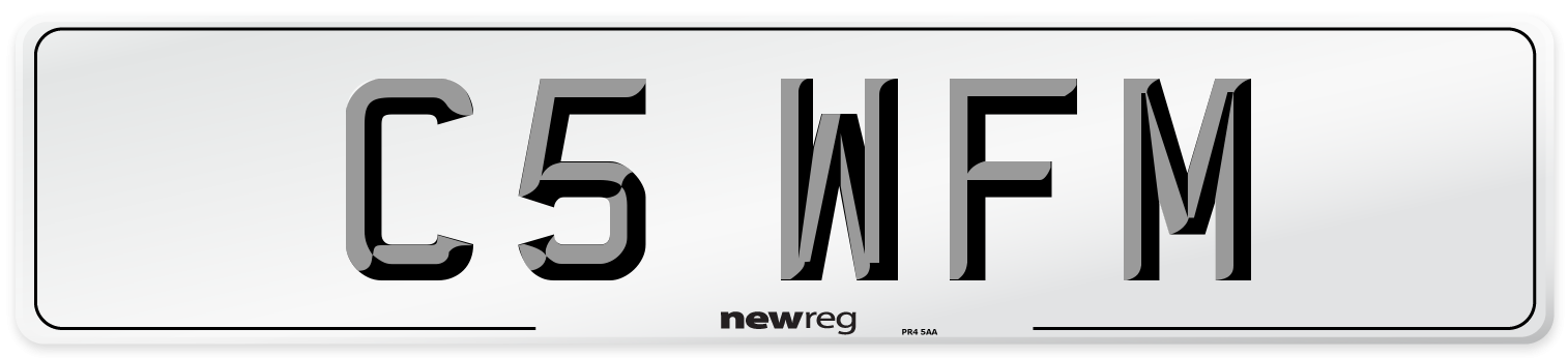 C5 WFM Front Number Plate