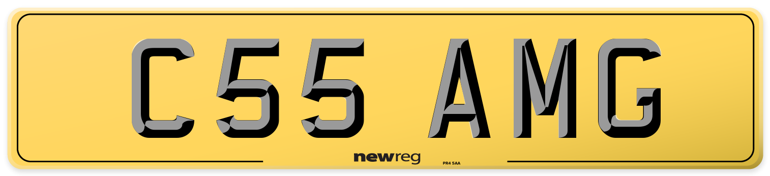 C55 AMG Rear Number Plate