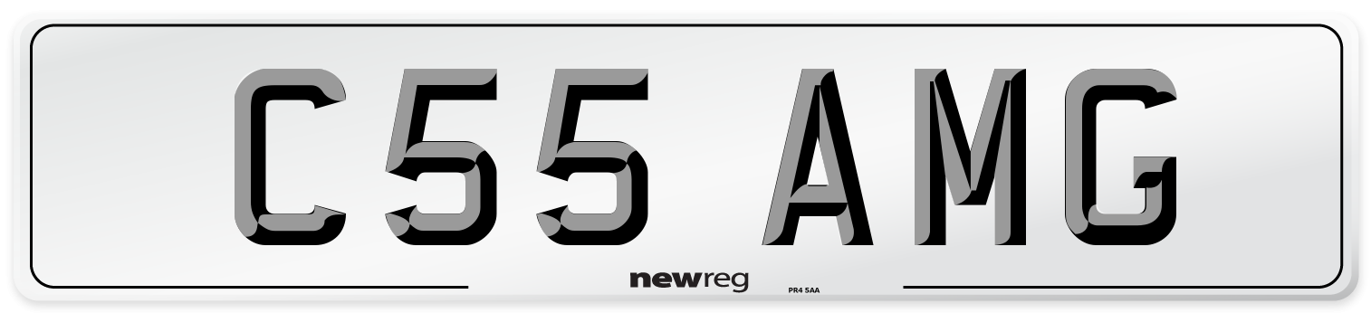 C55 AMG Front Number Plate