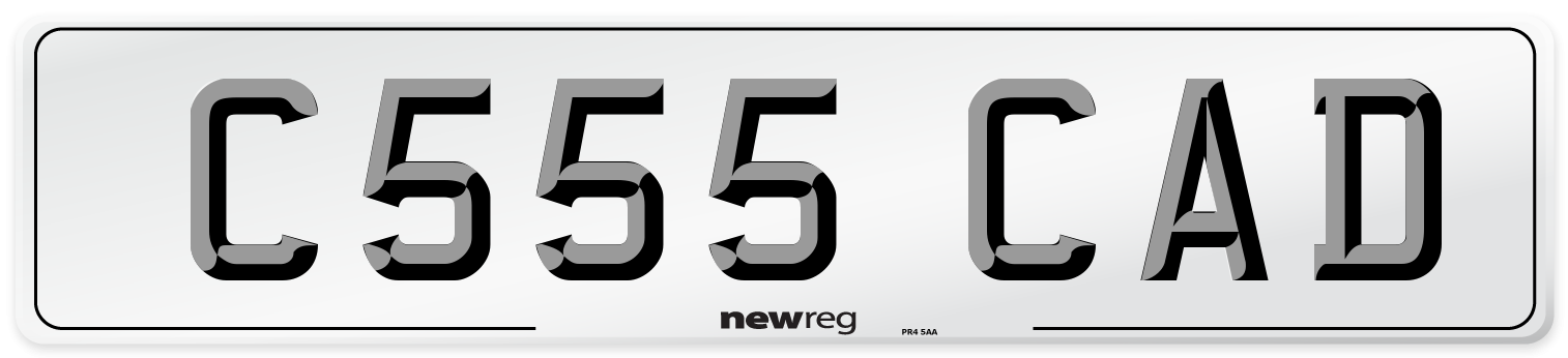 C555 CAD Front Number Plate